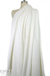 NY designer all-cotton french terry knit - white 1.625 yds
