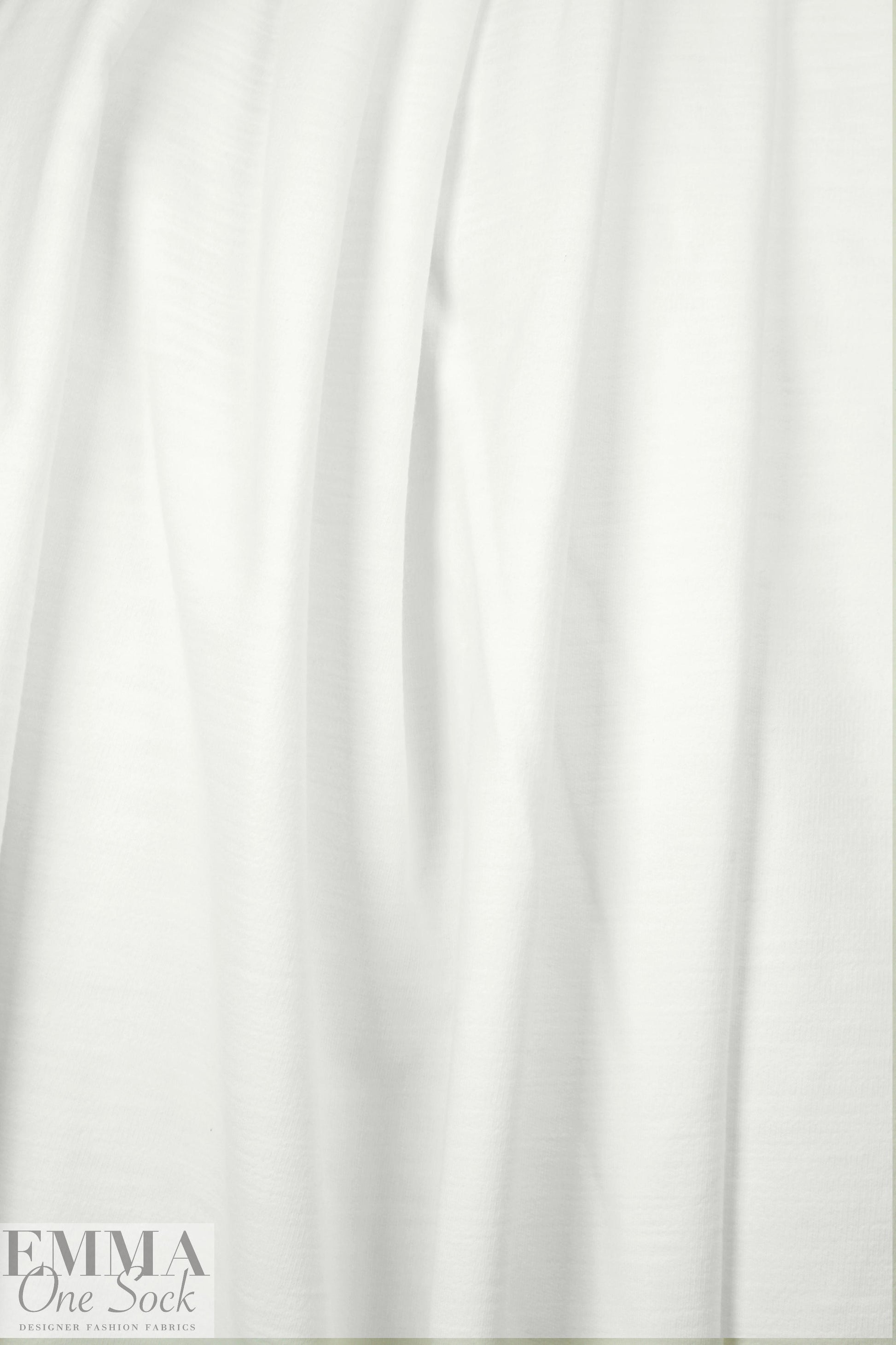 NY designer all-cotton french terry knit - white