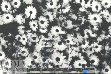 Italian 'photo floral' design french terry knit 1.625 yd