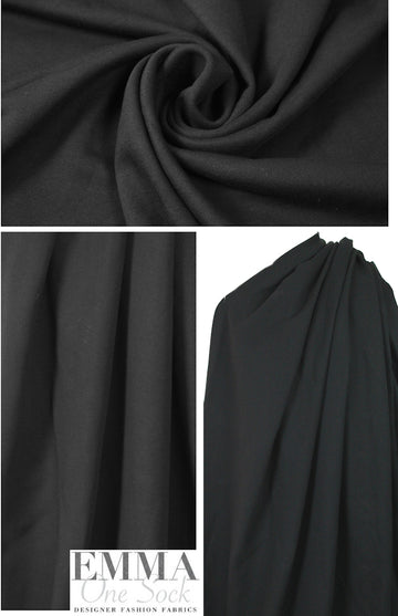 Tah@ri all-cotton heavy french terry knit - black