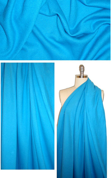 NY designer all-cotton french terry knit - sky