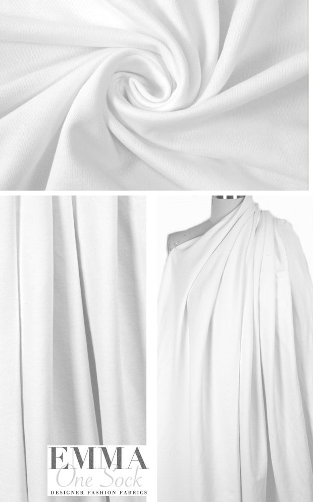 Tah@ri all-cotton heavy french terry knit - soft white