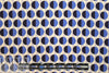 French cobalt graphic dot drapey viscose twill woven .75 yds