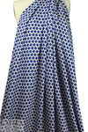 French cobalt graphic dot drapey viscose twill woven