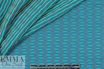 French textured yarn-dye knit - tuquoise dash