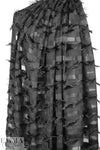 Carmen Marc Va1vo black clipped fringe woven