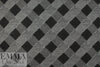 argyle design brushed doubleknit - black/gray 1 yard