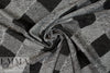 argyle design brushed doubleknit - black/gray