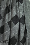 argyle design brushed doubleknit - black/gray