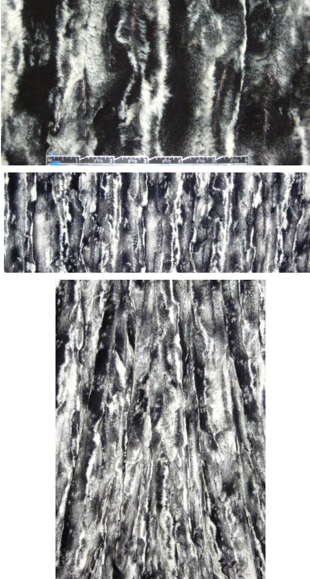 off black/cream 'oreo' sculpted faux fur
