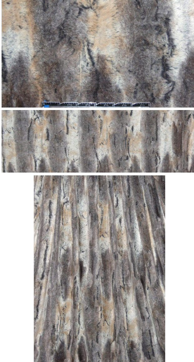 earthtone-dusted fox sculpted faux fur