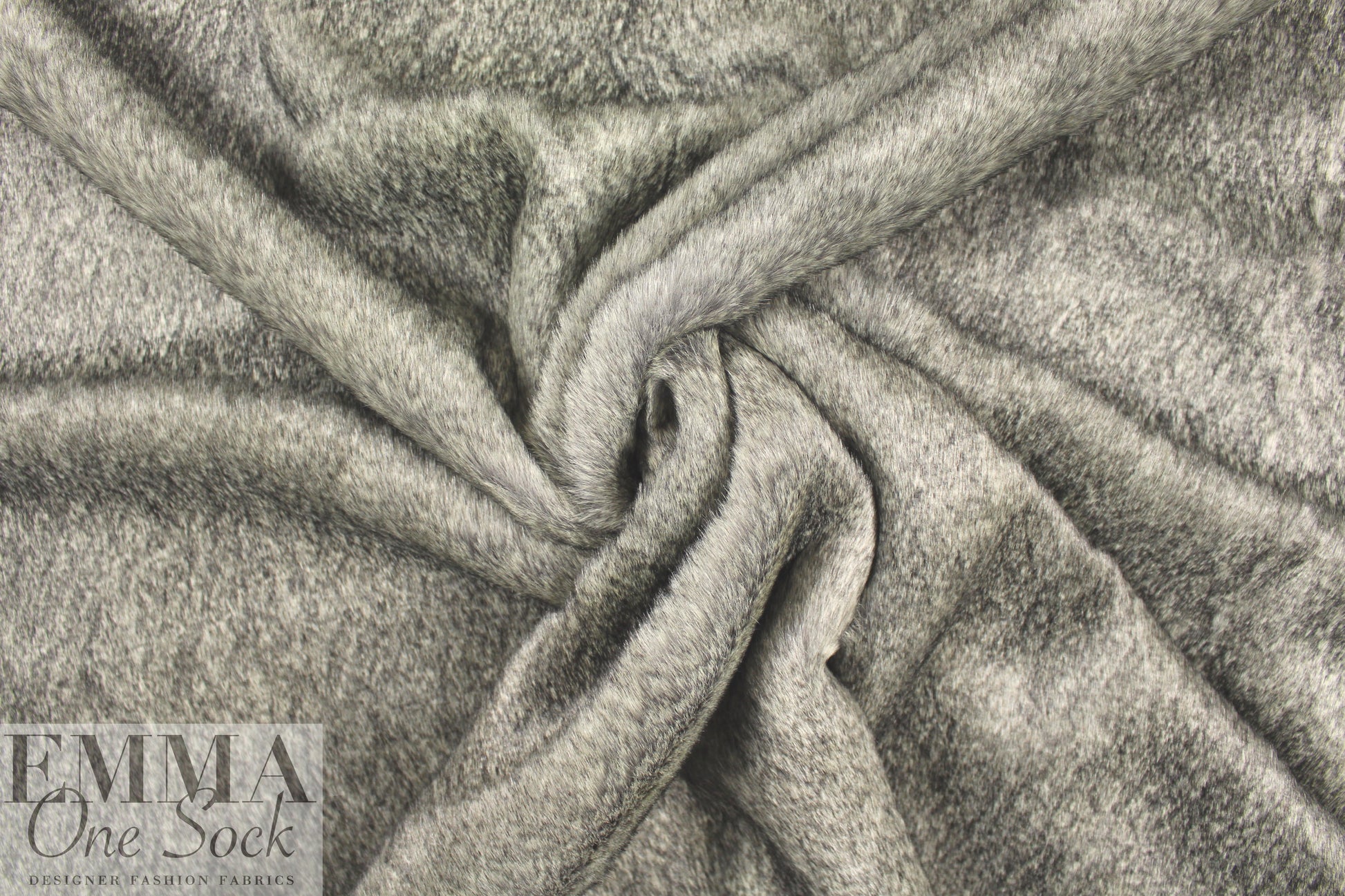 NY designer plush gray 'bear' faux fur .875 yds