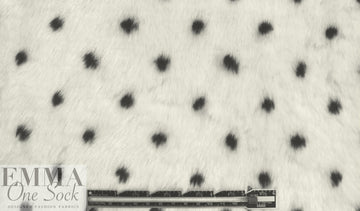 NY designer dalmation dot short pile faux fur .75 yds