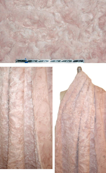 Italian ballet pink 'tie dye' sculpted faux fur