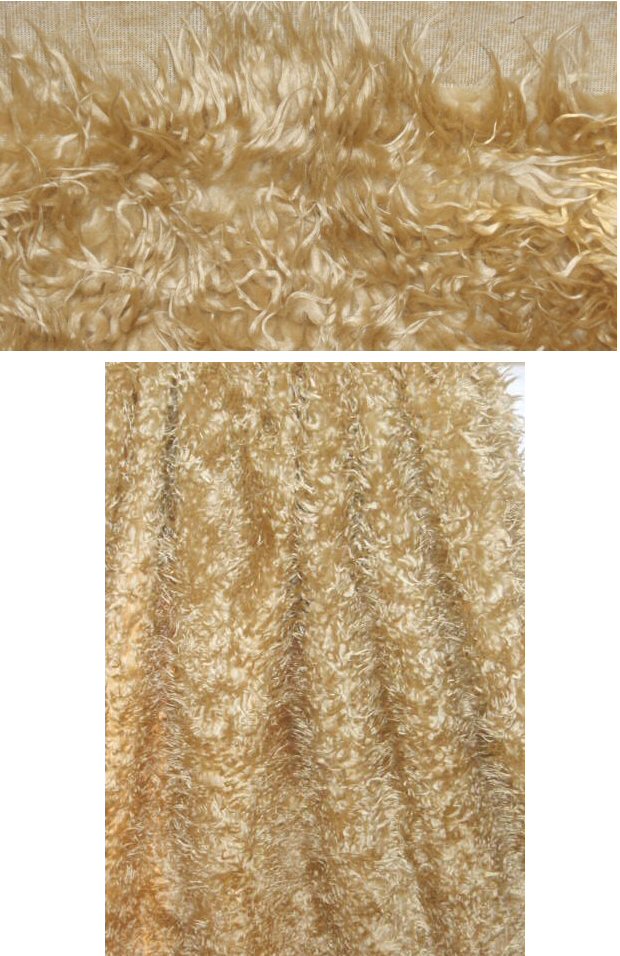 French 'shaggy' hair faux fur - blonde