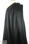 Italian 2-ply 'furry' sweater knit - black 2.25 yds