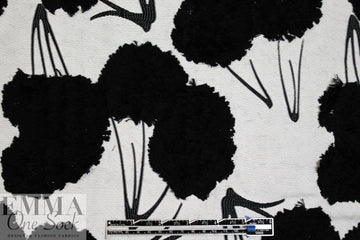 Mi11y flower puffs jacquard weave novelty coating 2.5 yds