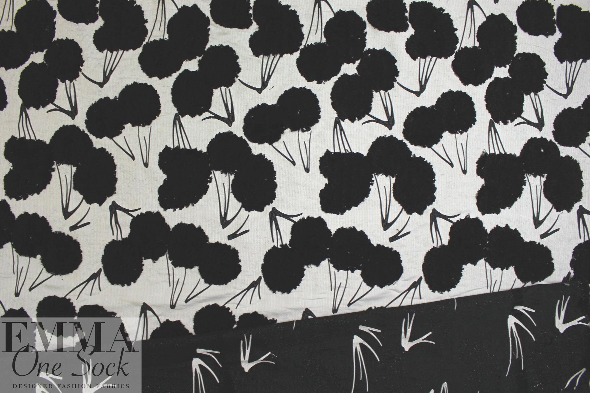 Mi11y flower puffs jacquard weave novelty coating 1.125 yds