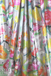 Italian colorful brushstroke floral sparkle 'fur' woven 1.75 yd