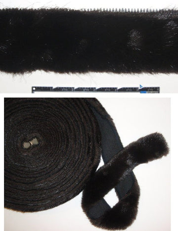 L0uise Green faux mink fur fancy trim