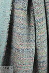 Derek L. novelty faux fur knit - dusty blue/pink .875 yds