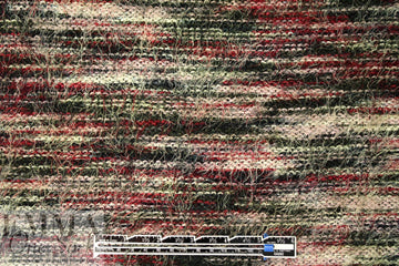 'eyelash' super soft sweater knit - pine/wine melange .875 yds