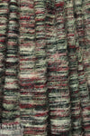 'eyelash' super soft sweater knit - pine/wine melange 1 yard