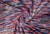 'eyelash' super soft sweater knit - cobalt/claret melange 1.625 yds