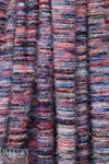 'eyelash' super soft sweater knit - cobalt/claret melange 1.5 yds
