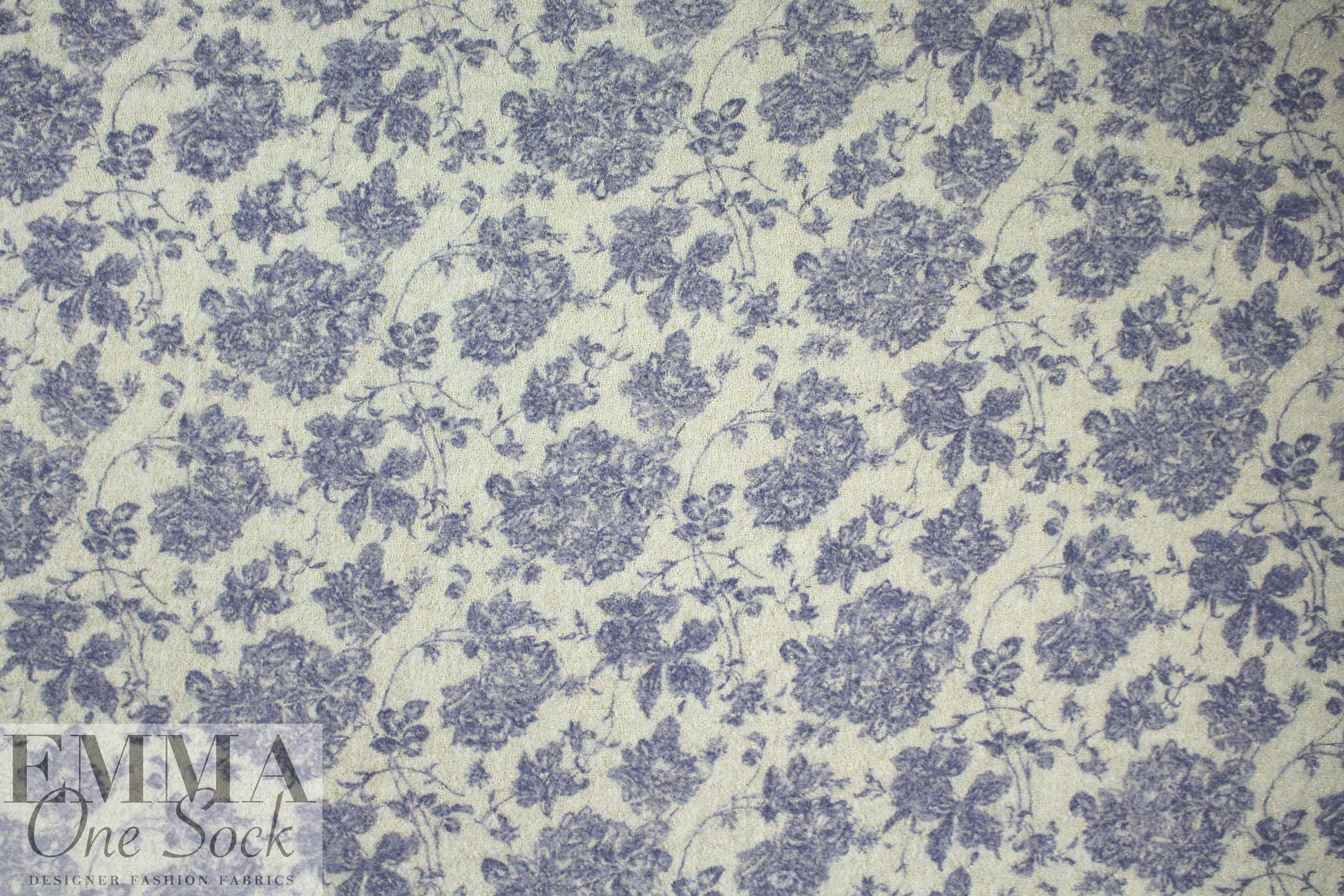 Italian wool/mohair/hemp boucle' - blue toile