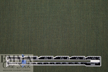 Italian wool gabardine suiting - olive heather 1.625 yd
