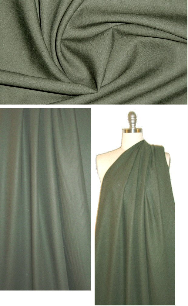 Italian 100% viscose rayon gabardine - fern .75 yds
