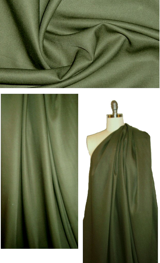 Italian 100% viscose rayon gabardine - loden