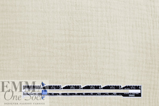 textured cotton double gauze - ivory