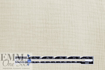 textured cotton double gauze - ivory 1.625 yds