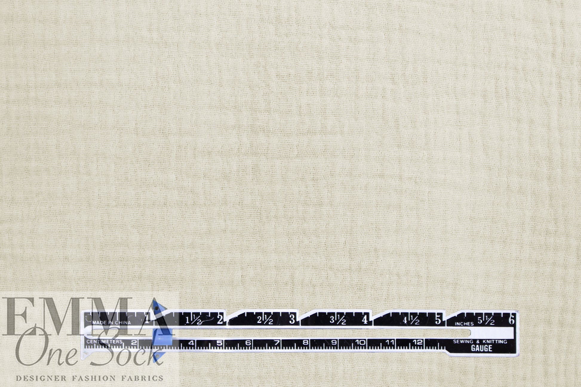 textured cotton double gauze - ivory 2 yd