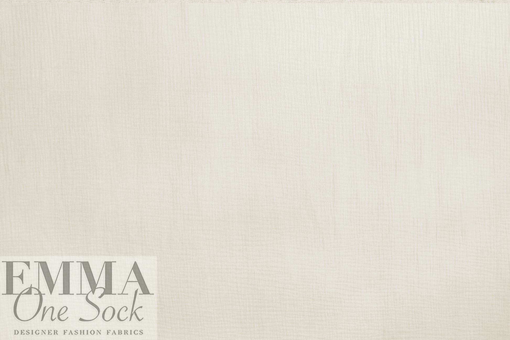textured cotton double gauze - ivory 1.625 yds