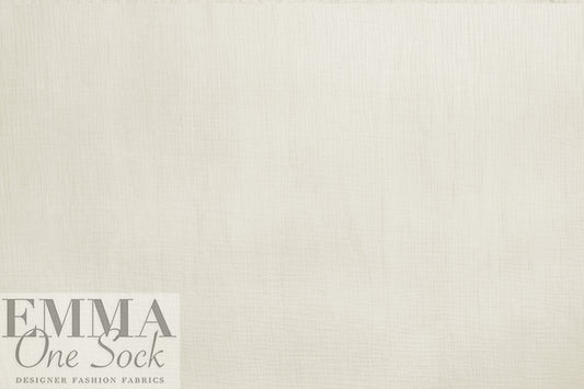 textured cotton double gauze - ivory 1.625 yds