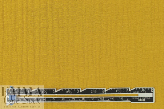 textured cotton double gauze - mustard
