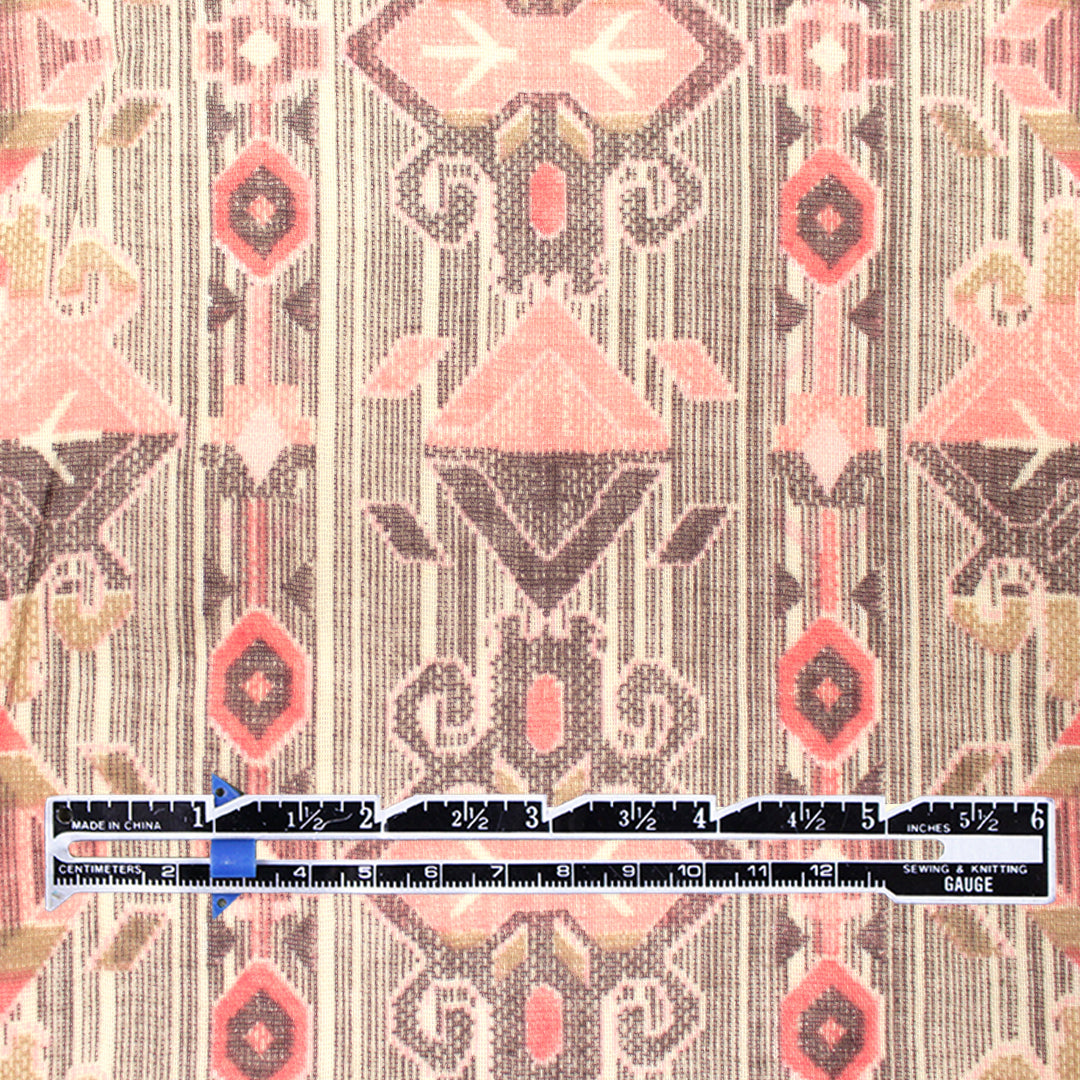 CA designer 'Persian pink' printed rayon 'gauze' 1.375 yd