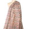 CA designer 'Persian pink' printed rayon 'gauze' 1.375 yd