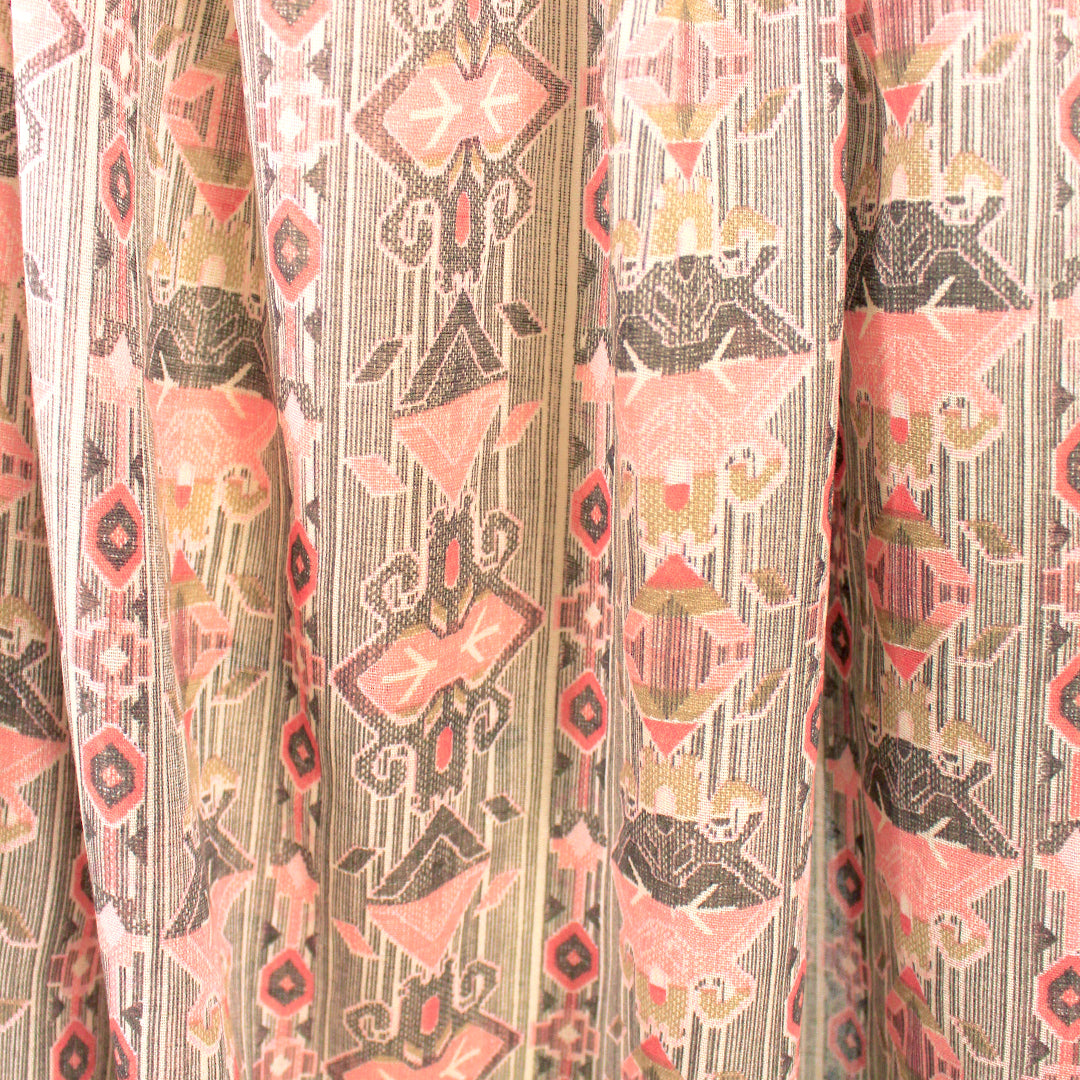 CA designer 'Persian pink' printed rayon 'gauze' 1.375 yd