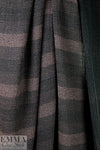 NY designer striped cotton double gauze - black/dusty mauve
