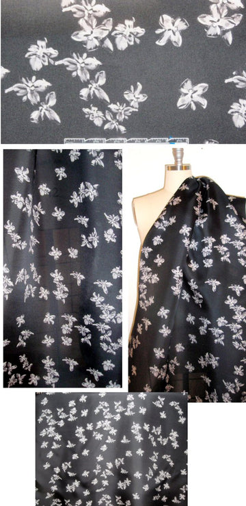 Tanya Tayl0r black with flowers silk gazar