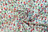 Italian light blue/violet floral silk georgette
