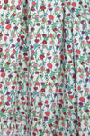Italian light blue/violet floral silk georgette