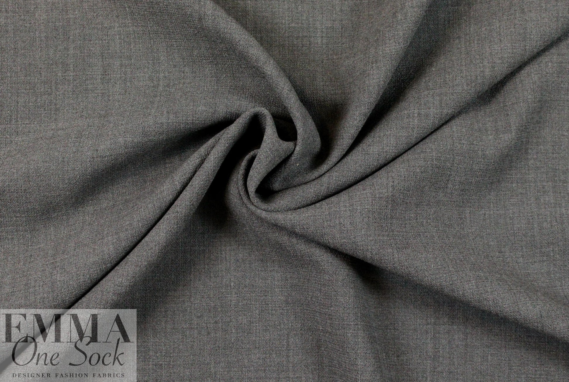 stretch wool doublecloth crepe - banker's grey