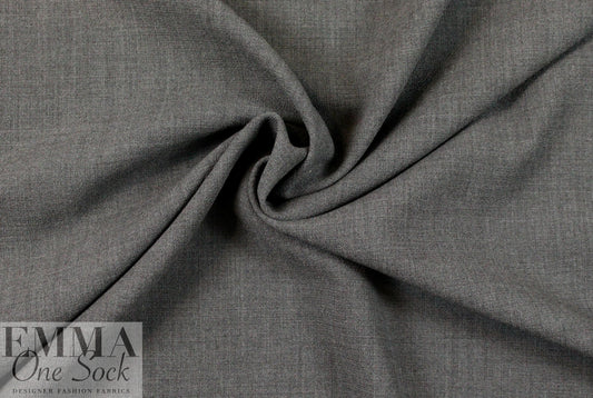 stretch wool doublecloth crepe - banker's grey