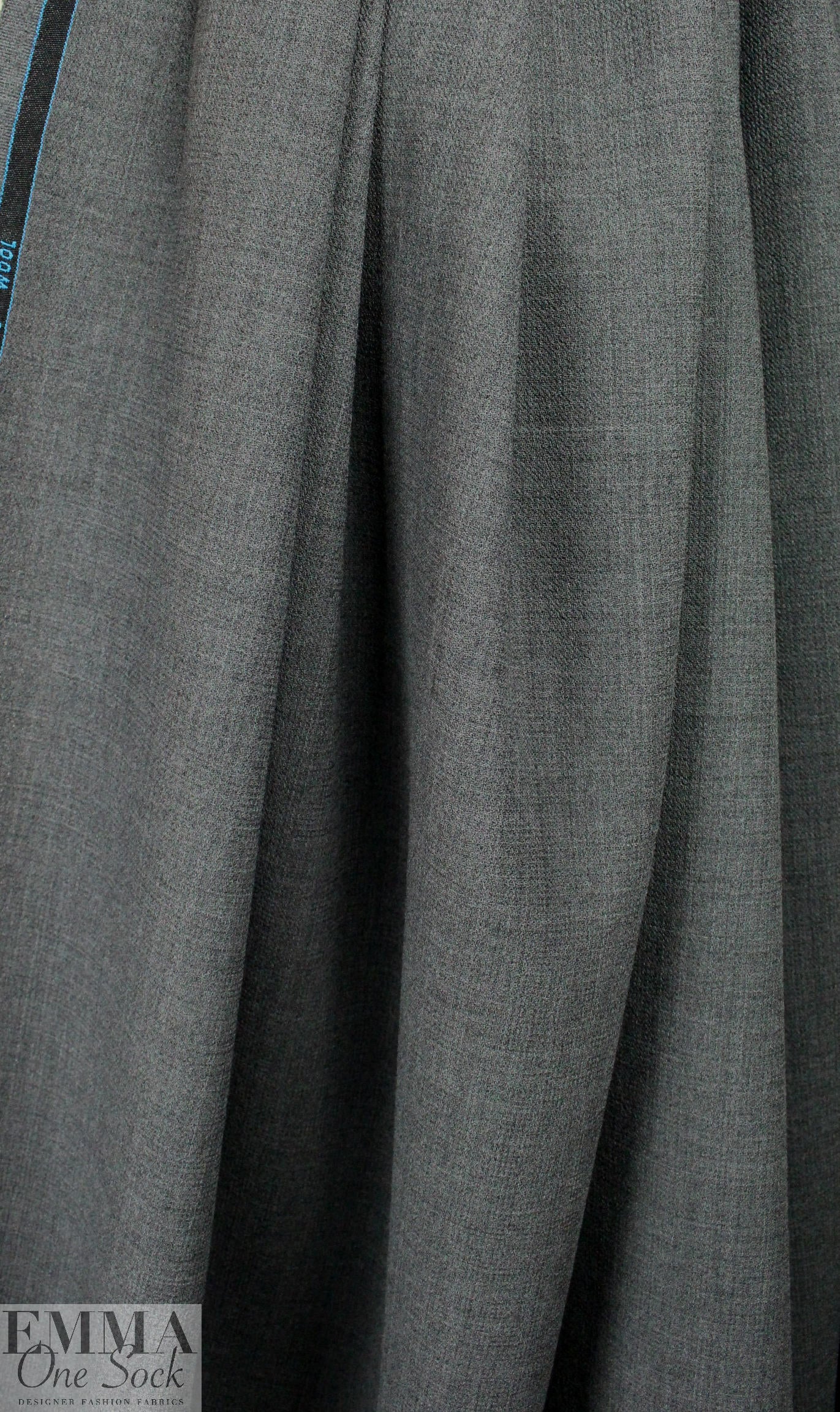 stretch wool doublecloth crepe - banker's grey