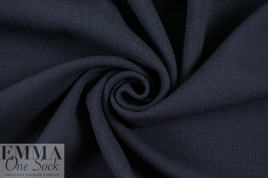 stretch wool doublecloth crepe - midnight navy